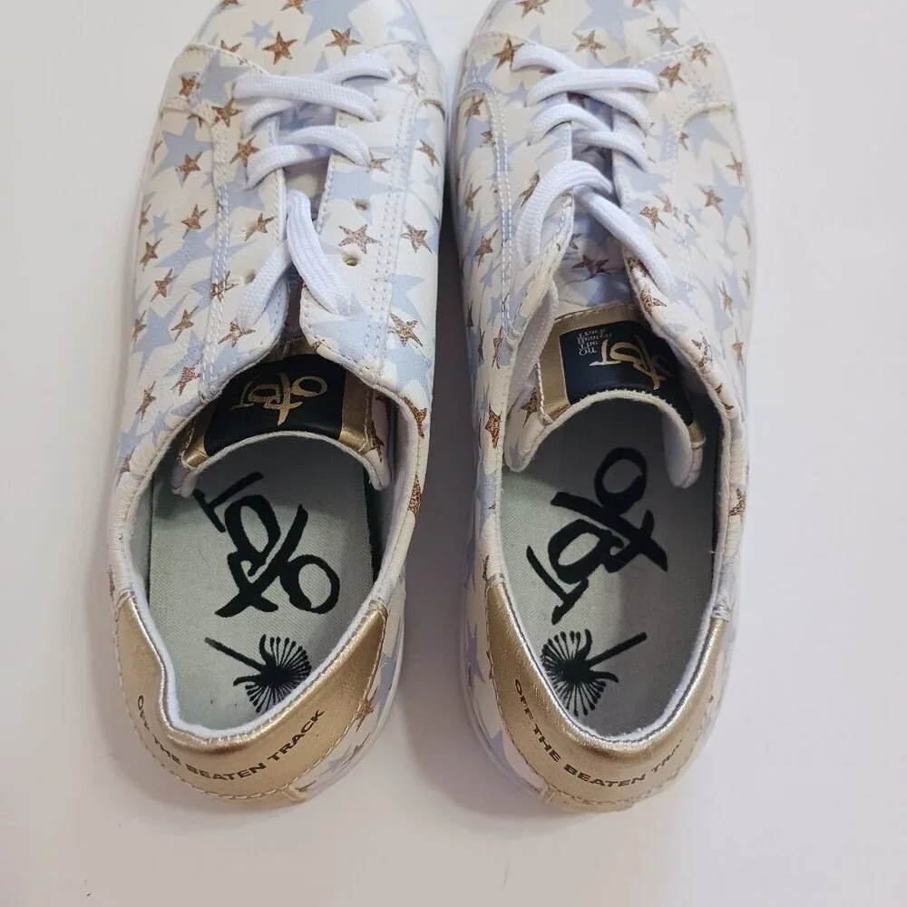 NEW OTBT Court Star Print Sneakers Size 7M Leather Upper Casual